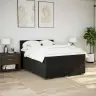 Atsperu Gulta Ar Matraci, Melna Audums, 140X190 Cm Vidaxl
