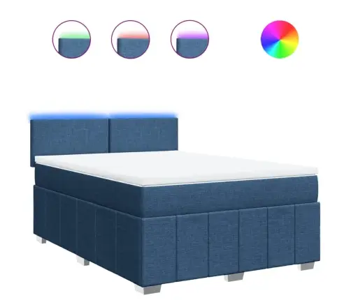 Kontinentaalvoodi Madratsiga, Sinine, 140X200 cm Kangas