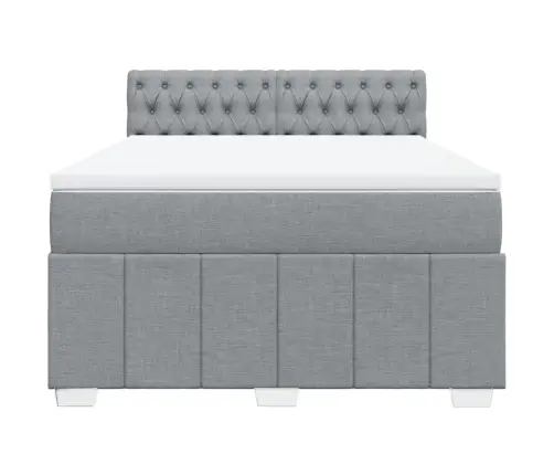 Kontinentaalvoodi Madratsiga, Helehall, 140X200 cm Kangas