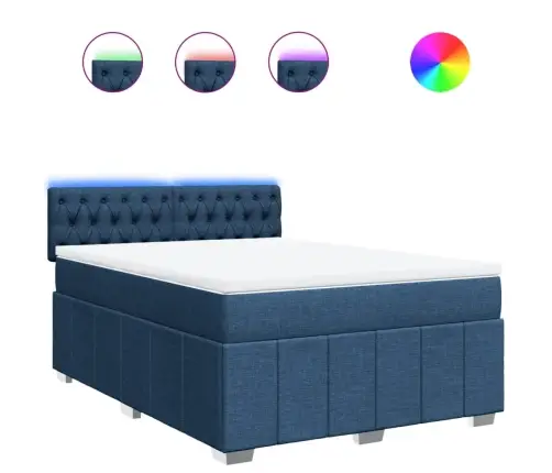 Kontinentaalvoodi Madratsiga, Sinine, 140X200 cm Kangas