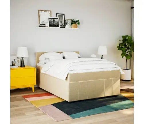 Kontinentaalvoodi Madratsiga, Kreemjas, 160X200 cm Kangas