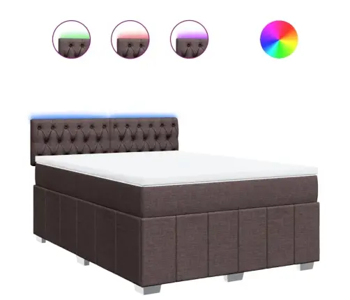 Kontinentaalvoodi Madratsiga, Tumepruun, 160X200 cm Kangas