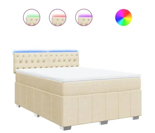 Kontinentaalvoodi Madratsiga, Kreemjas, 160X200 cm Kangas