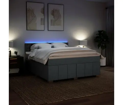 Kontinentaalvoodi Madratsiga, Tumehall, 180X200 cm Kangas