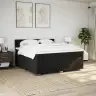 Lova Su Spyruoklėmis Ir Čiužiniu, Juoda, 180X200 cm Audinys