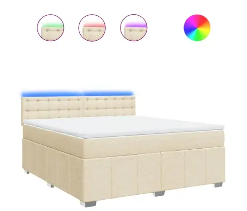 Kontinentaalvoodi Madratsiga, Kreemjas, 180X200 cm Kangas