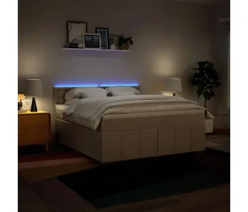 Kontinentaalvoodi Madratsiga, Kreemjas, 180X200 cm Kangas