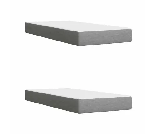 Lova Su Spyruoklėmis Ir Čiužiniu, Pilka, 200X200cm Audinys