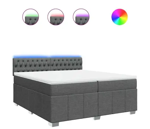 Kontinentaalvoodi Madratsiga, Tumehall, 200X200 cm Kangas