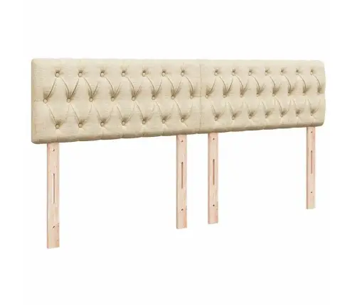 Lova Su Spyruoklėmis Ir Čiužiniu, Kreminė, 200X200 cm Audinys