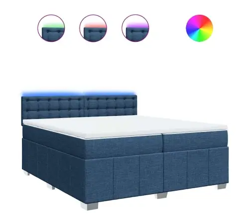 Kontinentaalvoodi Madratsiga, Sinine, 200X200 cm Kangas