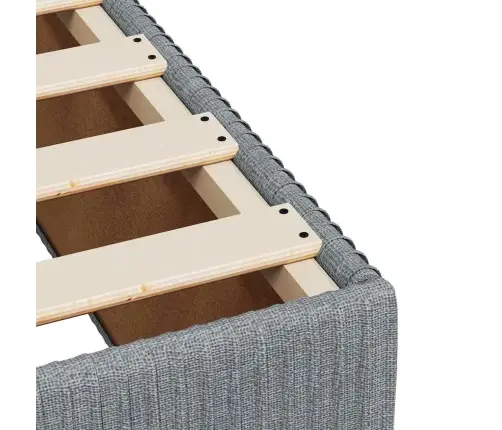 Atsperu Gultas Rāmis Ar Matraci, Gaiši Pelēka Audums, 80X200 Cm Vidaxl