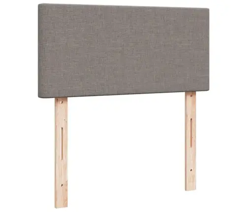 Atsperu Gultas Rāmis Ar Matraci, Pelēkbrūns, 80X200 Cm, Audums Vidaxl