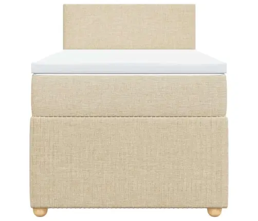 Kontinentaalvoodi Madratsiga, Kreemjas, 80X200 cm Kangas