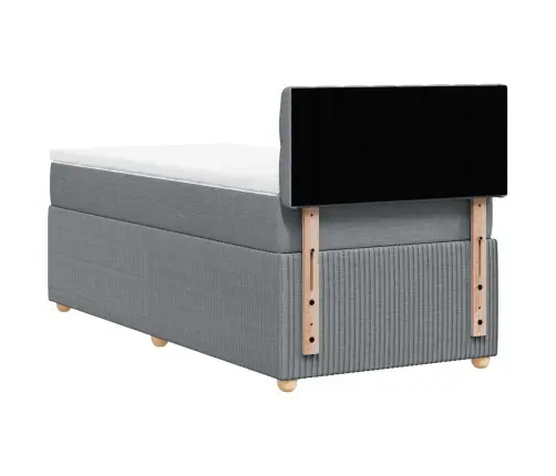 Kontinentaalvoodi Madratsiga, Helehall, 80X200 cm Kangas