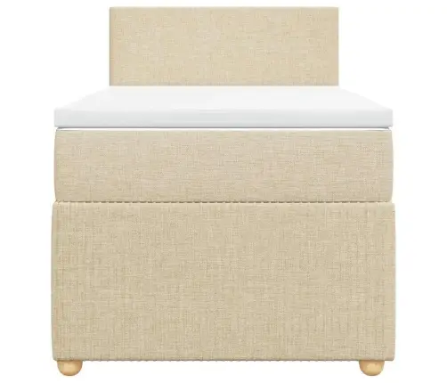 Kontinentaalvoodi Madratsiga, Kreemjas, 90X190 cm Kangas