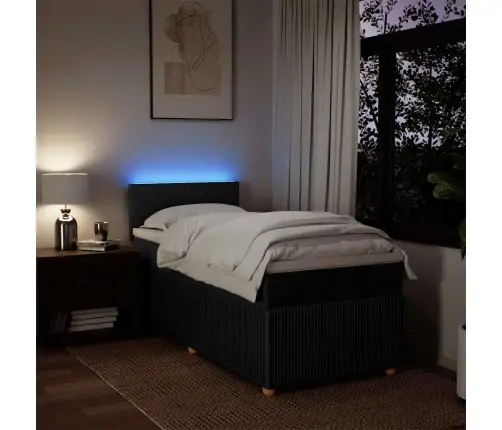 Kontinentaalvoodi Madratsiga, Must, 90X190 cm Kangas