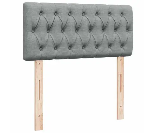 Atsperu Gulta Ar Matraci, Gaiši Pelēka, 90X200 Cm, Audums Vidaxl