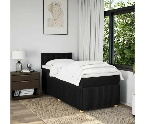 Kontinentaalvoodi Madratsiga, Must, 90X200 cm Kangas