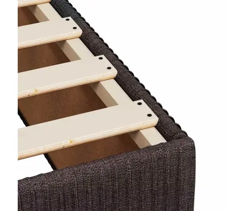 Lova Su Spyruoklėmis Ir Čiužiniu, Ruda, 100X200cm Audinys