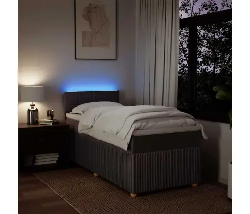 Lova Su Spyruoklėmis Ir Čiužiniu, Ruda, 100X200cm Audinys