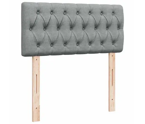 Atsperu Gultas Rāmis Ar Matraci, Gaiši Pelēka Audums, 100X200Cm Vidaxl