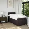 Atsperu Gultas Rāmis Ar Matraci, Tumši Brūna, 100X200Cm, Audums Vidaxl