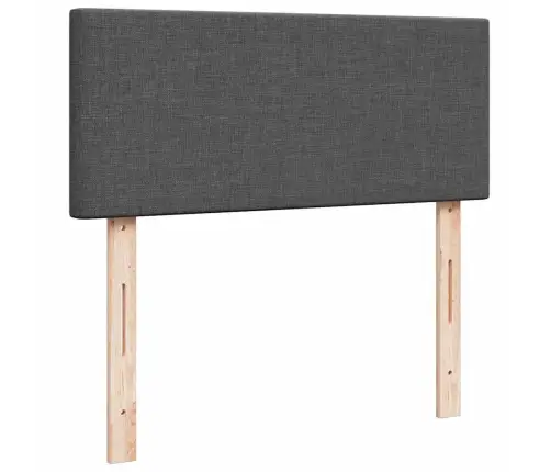 Lova Su Spyruoklėmis Ir Čiužiniu, Pilka, 120X190cm Audinys