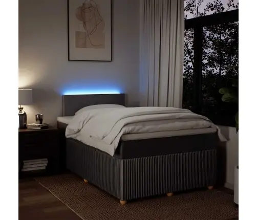 Lova Su Spyruoklėmis Ir Čiužiniu, Taupe, 120X190cm Audinys