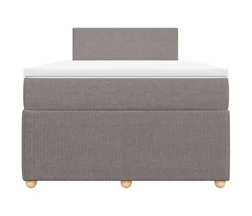 Lova Su Spyruoklėmis Ir Čiužiniu, Taupe, 120X190cm Audinys