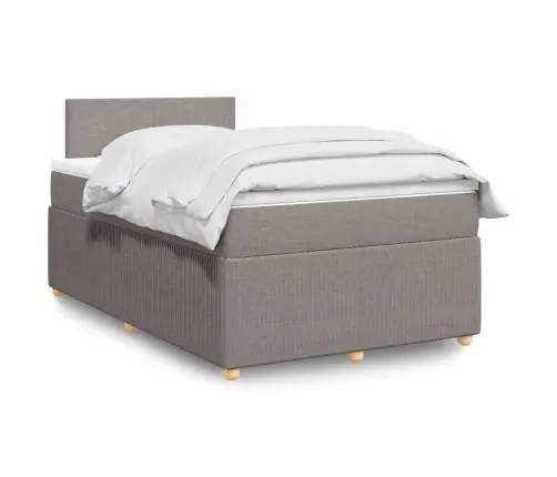 Lova Su Spyruoklėmis Ir Čiužiniu, Taupe, 120X190cm Audinys