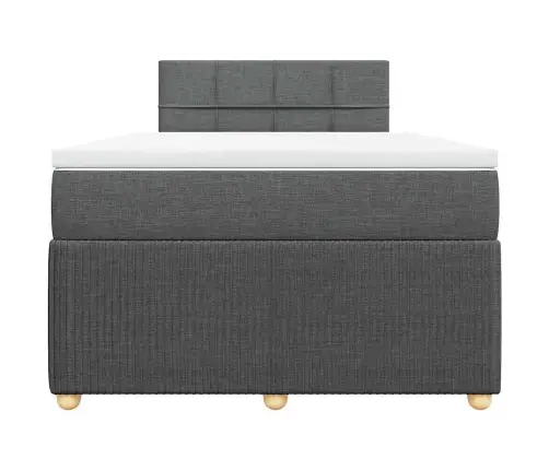 Atsperu Gulta Ar Matraci, Tumši Pelēka Audums, 120X190 Cm Vidaxl