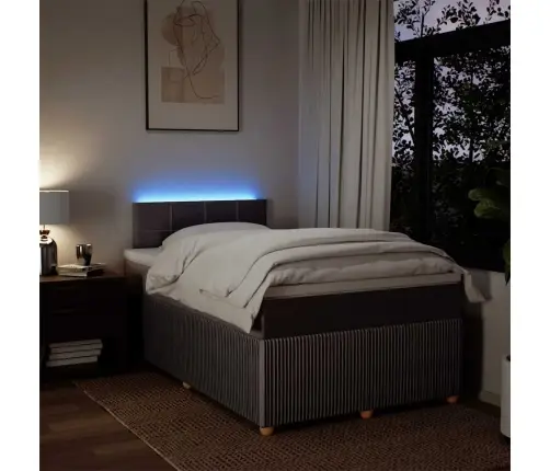 Atsperu Gulta Ar Matraci, Pelēkbrūns Audums, 120X190 Cm Vidaxl