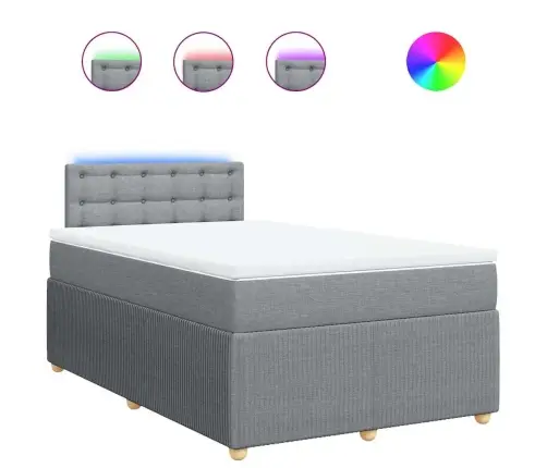 Kontinentaalvoodi Madratsiga, Helehall, 120 X 190 cm Kangas