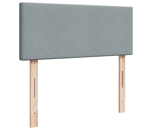 Atsperu Gulta Ar Matraci, Gaiši Pelēka Audums, 120X200Cm Vidaxl