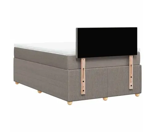 Lova Su Spyruoklėmis Ir Čiužiniu, Taupe, 120X200 cm Audinys