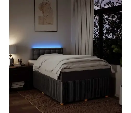 Lova Su Spyruoklėmis Ir Čiužiniu, Taupe, 120X200 cm Audinys