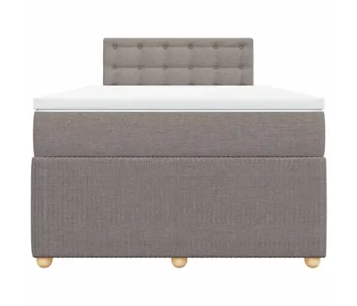 Lova Su Spyruoklėmis Ir Čiužiniu, Taupe, 120X200 cm Audinys