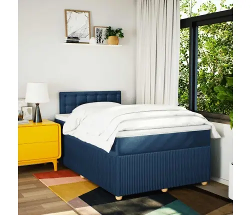 Kontinentaalvoodi Madratsiga, Sinine, 120X200 cm Kangas