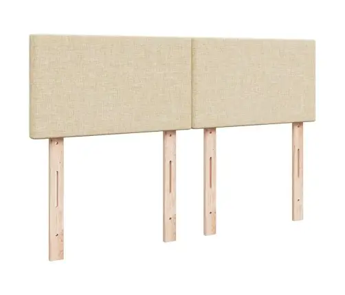 Lova Su Spyruoklėmis Ir Čiužiniu, Kreminė, 140X190 cm Audinys