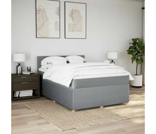 Kontinentaalvoodi Madratsiga, Helehall, 140X190 cm Kangas