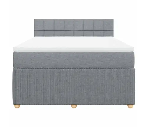 Kontinentaalvoodi Madratsiga, Helehall, 140X190 cm Kangas