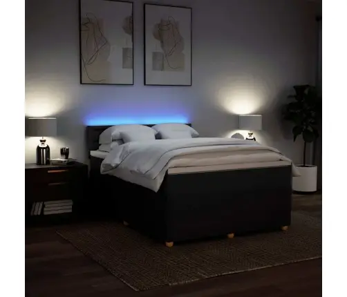 Kontinentaalvoodi Madratsiga,Must, 140X190 cm Kangas