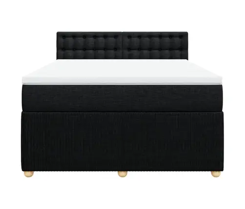 Kontinentaalvoodi Madratsiga,Must, 140X190 cm Kangas