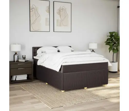 Kontinentaalvoodi Madratsiga, Tumepruun, 140X190 cm Kangas