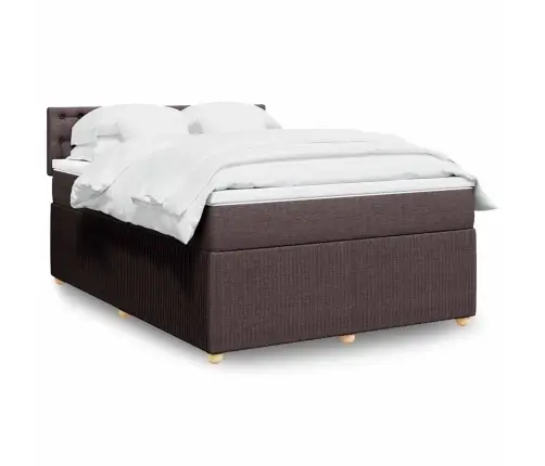 Kontinentaalvoodi Madratsiga, Tumepruun, 140X190 cm Kangas