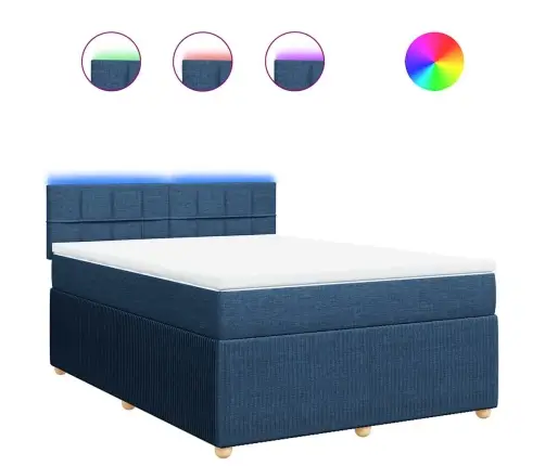 Kontinentaalvoodi Madratsiga, Sinine, 140X200 cm Kangas