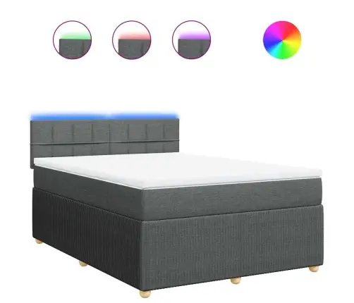 Kontinentaalvoodi Madratsiga, Tumehall, 160X200 cm Kangas