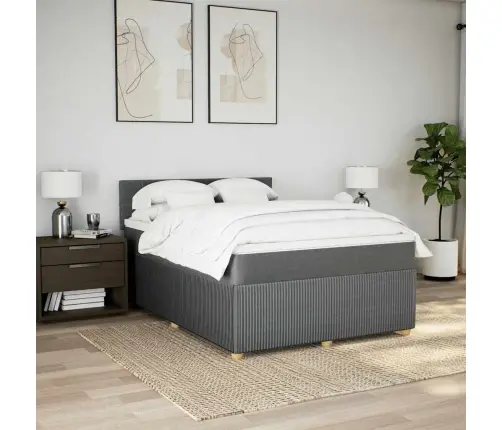 Kontinentaalvoodi Madratsiga, Tumehall, 160X200 cm Kangas