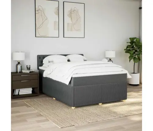 Kontinentaalvoodi Madratsiga, Tumehall, 160X200 cm Kangas